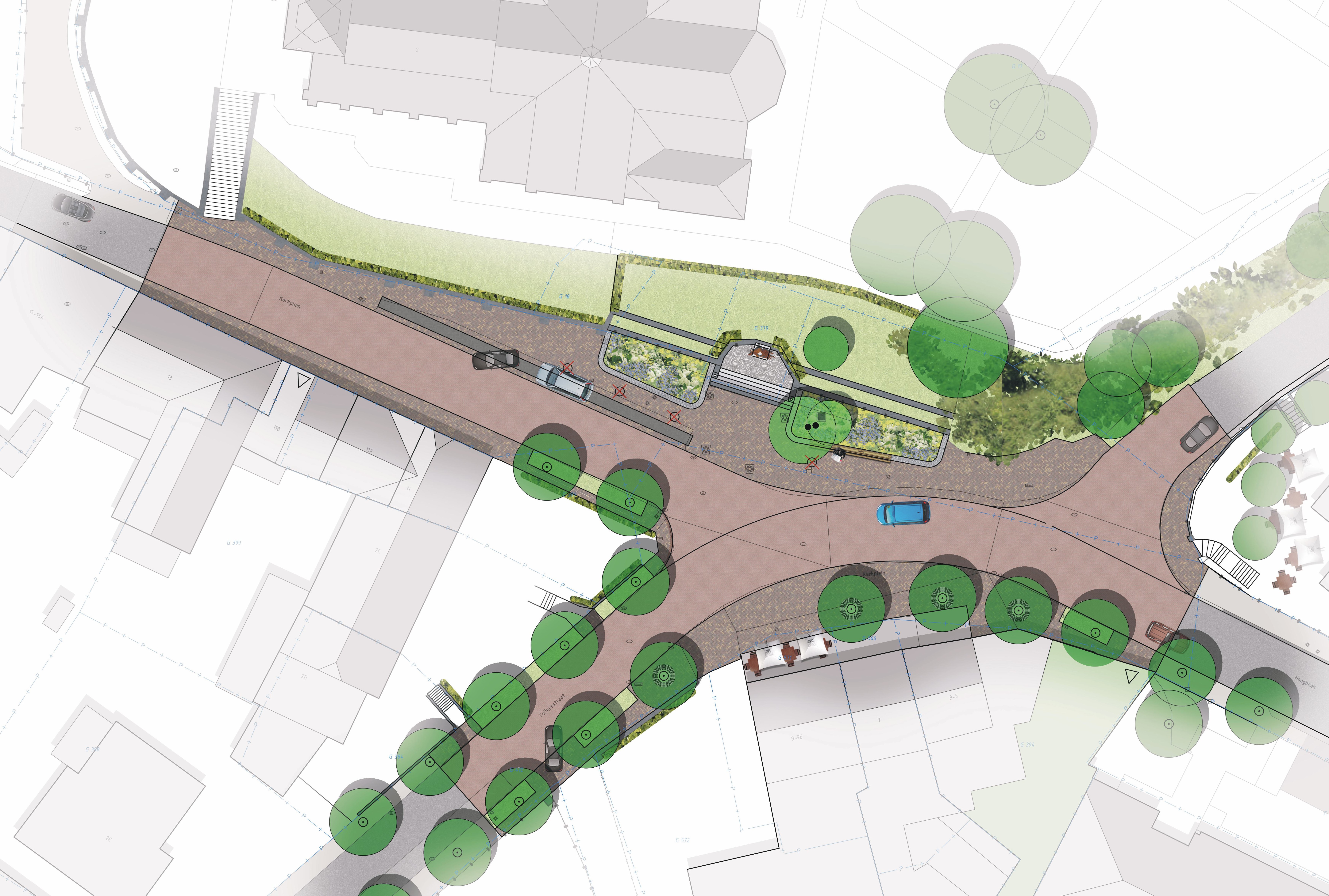 Bovenaanzicht Kerkplein